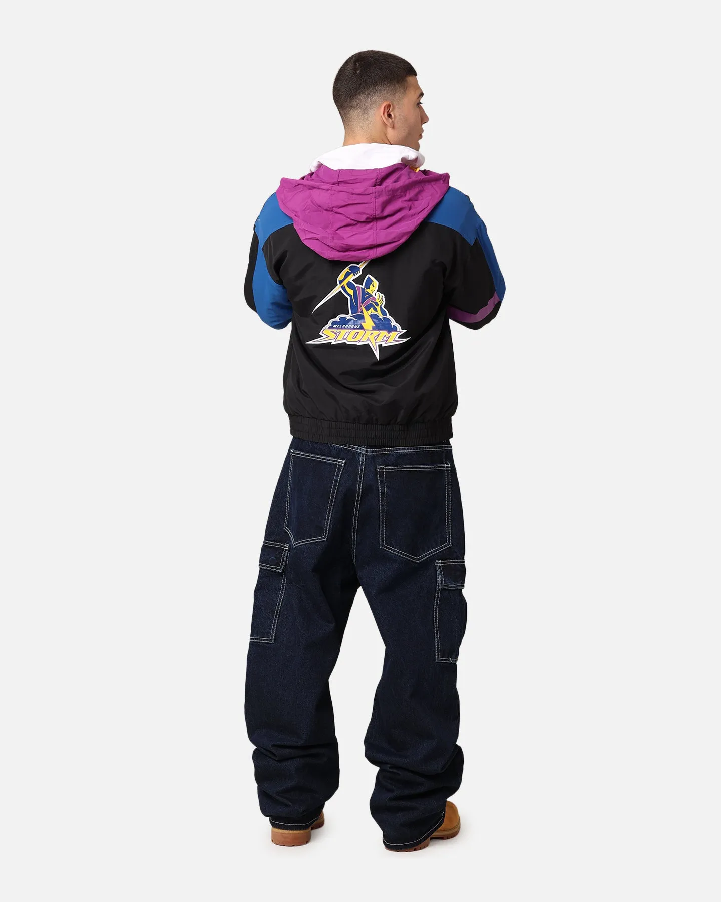 Abrasion Resistant Material Active Edge Mitchell & Ness Melbourne Storm Premiership 1999 Grand Final Spray Jacket Multicolour