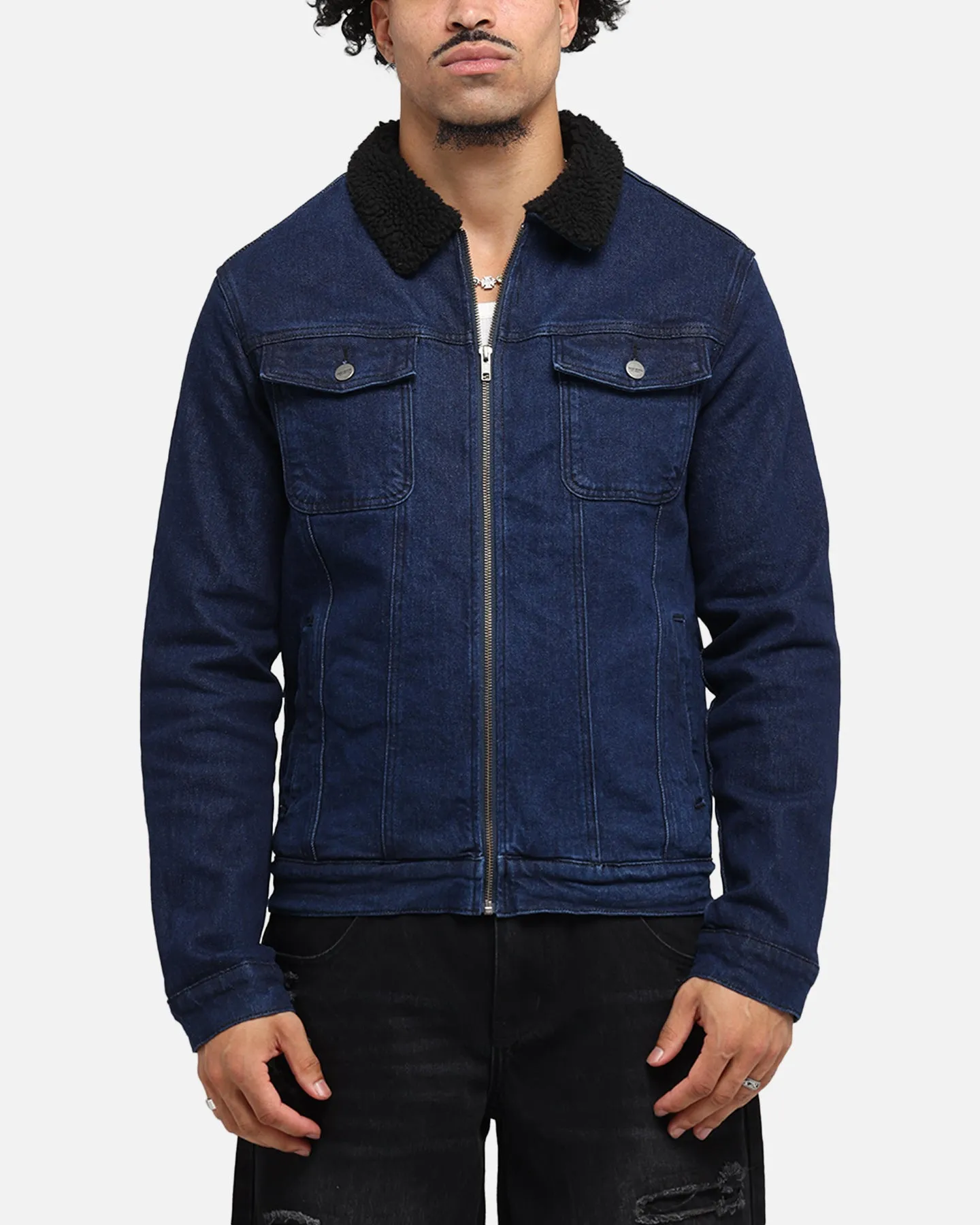 Rain Blocker Saint Morta Sherpa Denim Zip Jacket Indigo/Black