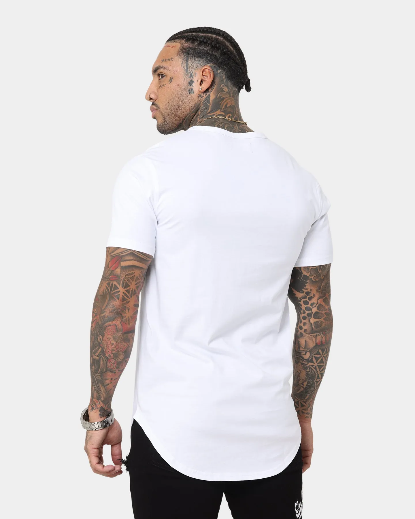 Saint Morta Gothic Paisley El Duplo Short Sleeve T-Shirt White/Black QuickDry ReinforcedNeckline