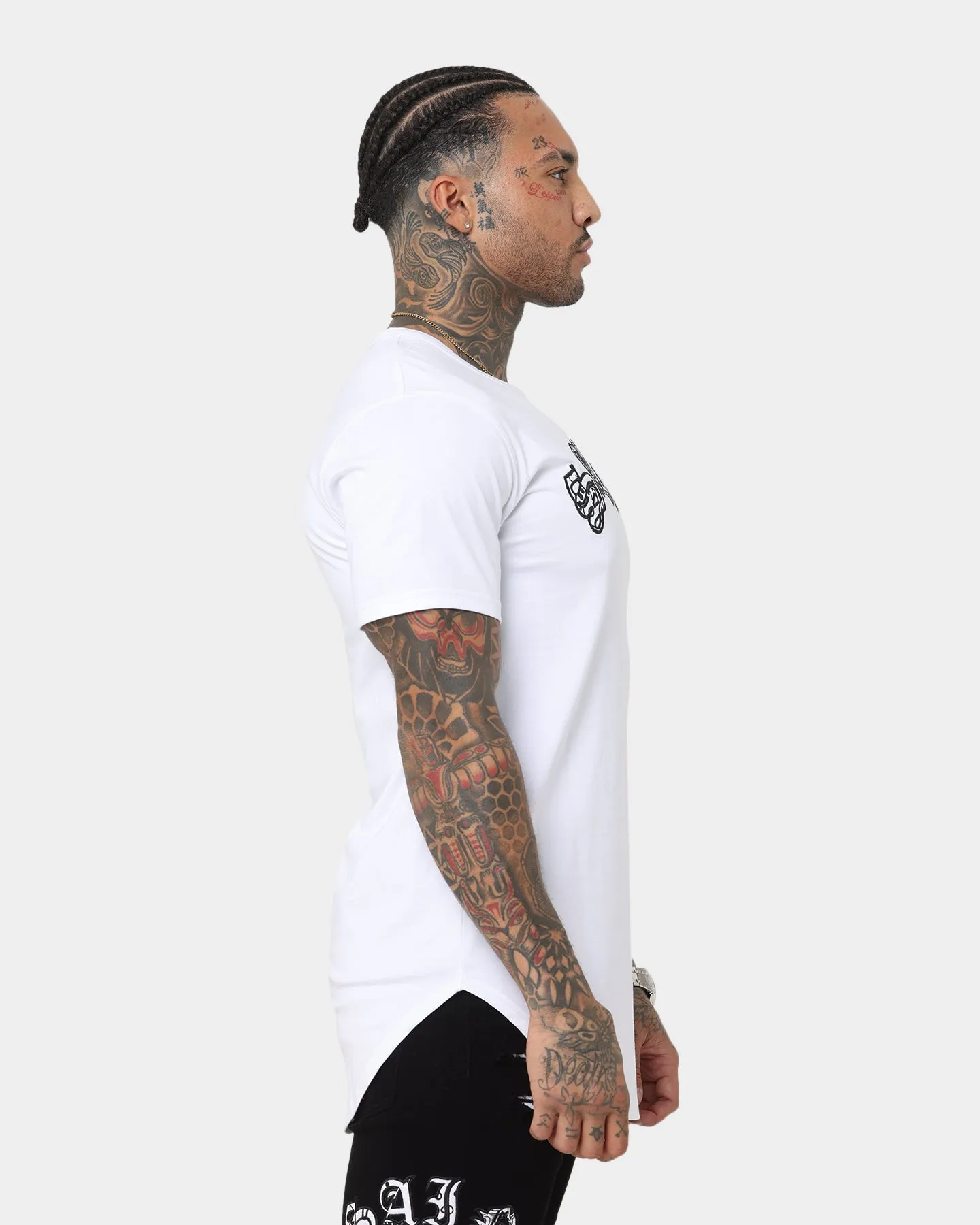 Fashion Layering Teenager fashion Saint Morta Gothic Paisley El Duplo Short Sleeve T-Shirt White/Black