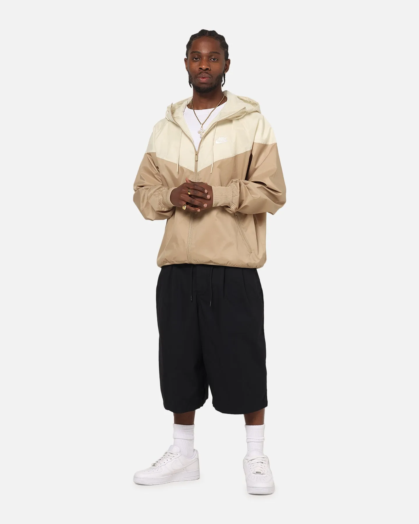 short sleeved Upgrade Nike Sportswear Woven Windrunner Jacket Beige/Khaki