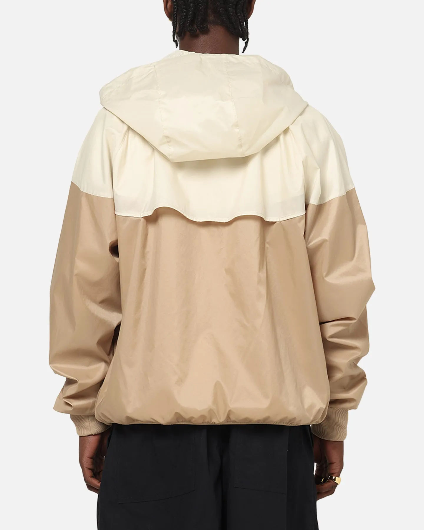 Nike Sportswear Woven Windrunner Jacket Beige/Khaki Taped Edges Aftershave