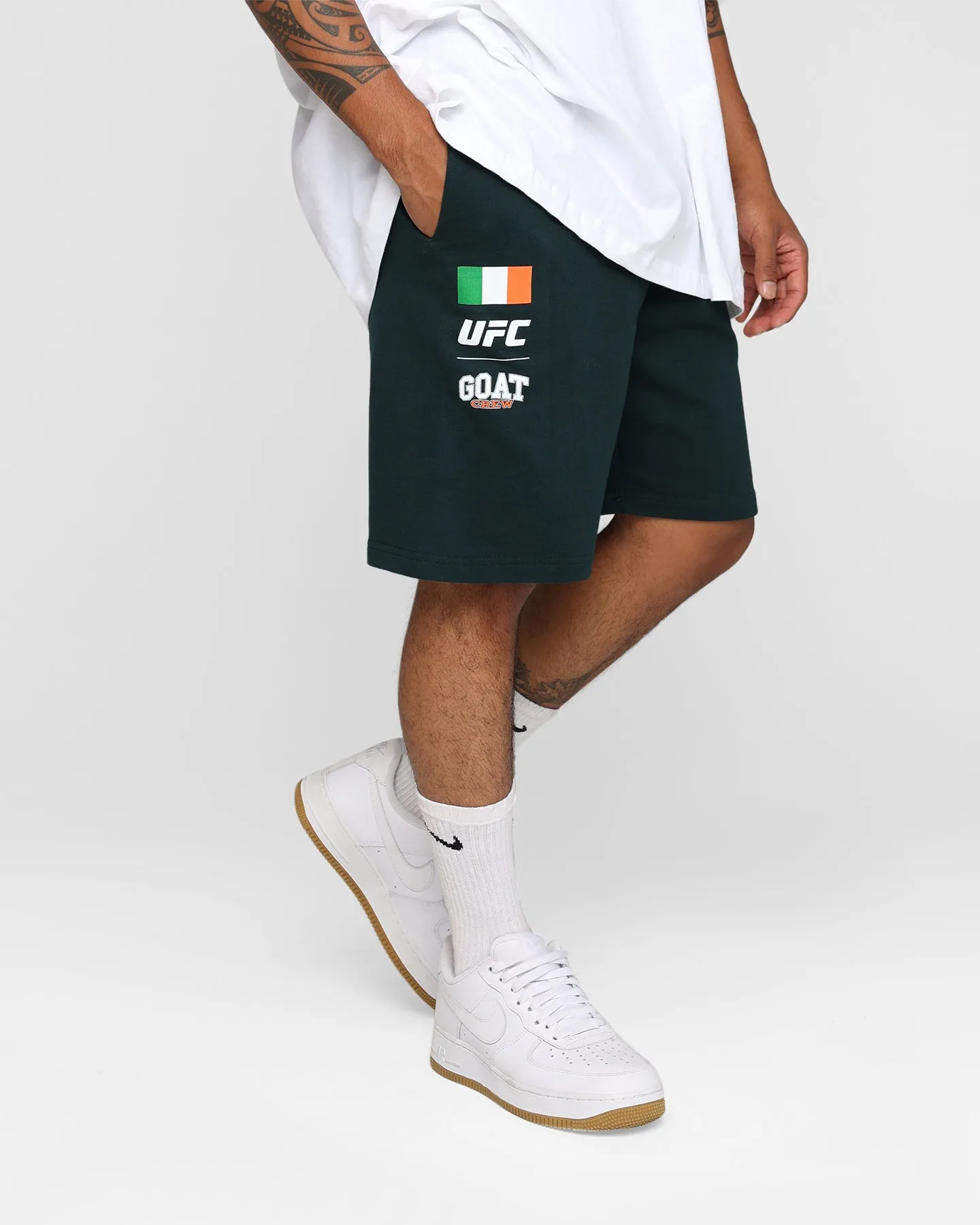 Goat Crew X UFC Team McGregor Shorts Deep Green Chill Comfort Design Breathable Waistband