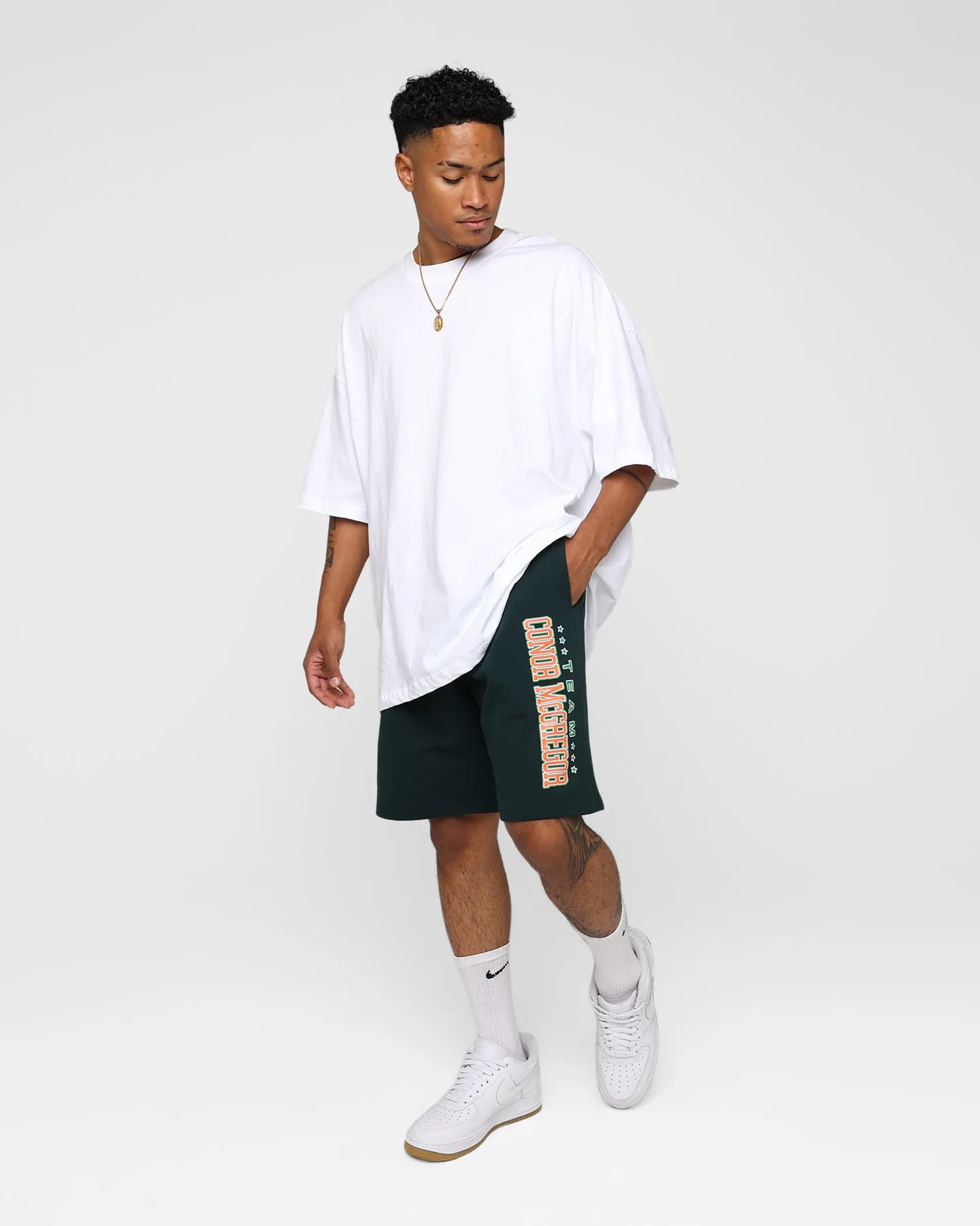 Goat Crew X UFC Team McGregor Shorts Deep Green Summer Vibes