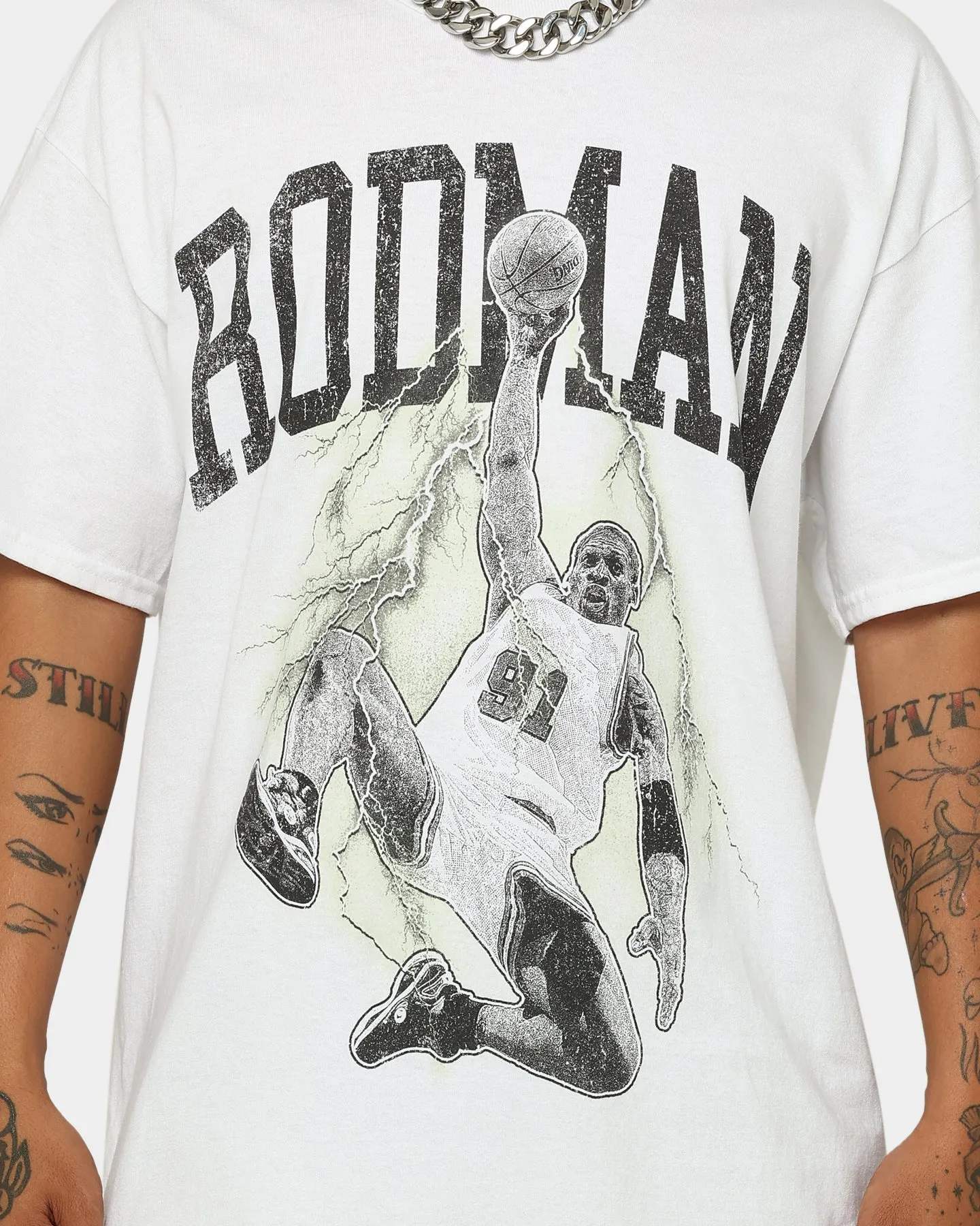 Lightweight Feel Rodman Brand Rodman Dunk UV T-Shirt White
