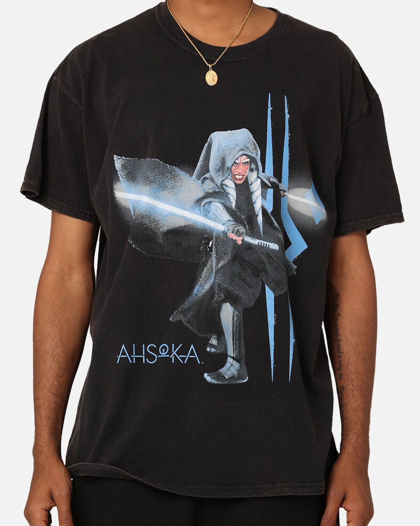 Star Wars Ahsoka Vintage T-Shirt Black Wash Comfortable clothing UV Protective Coating