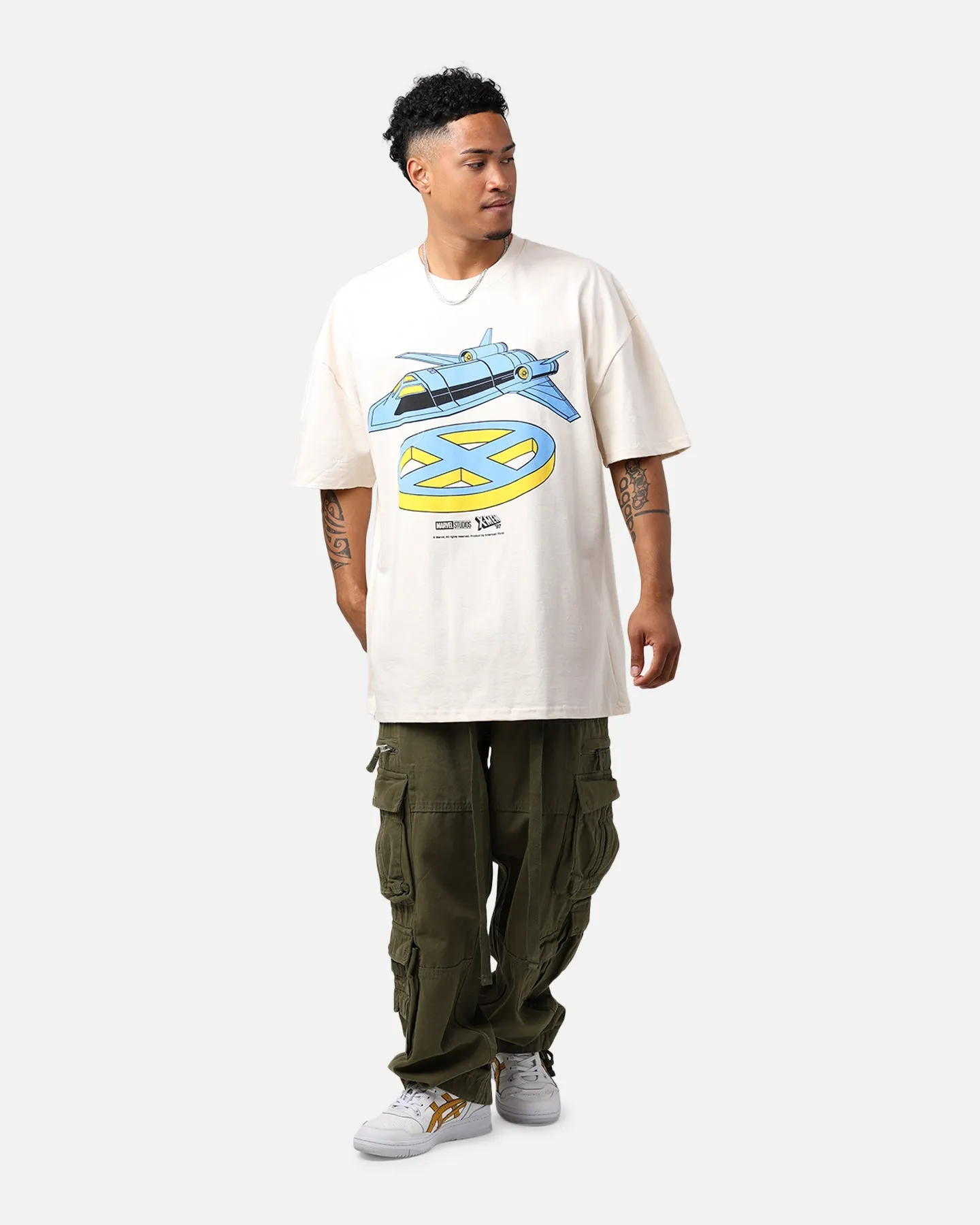 Layered Style Marvel X-Men The Blackbird Heavyweight T-Shirt Off White