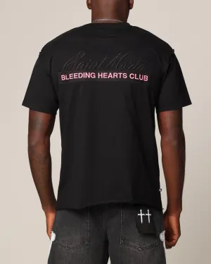 Relaxed Style Saint Morta Bleeding Hearts Club Cut T-Shirt Black