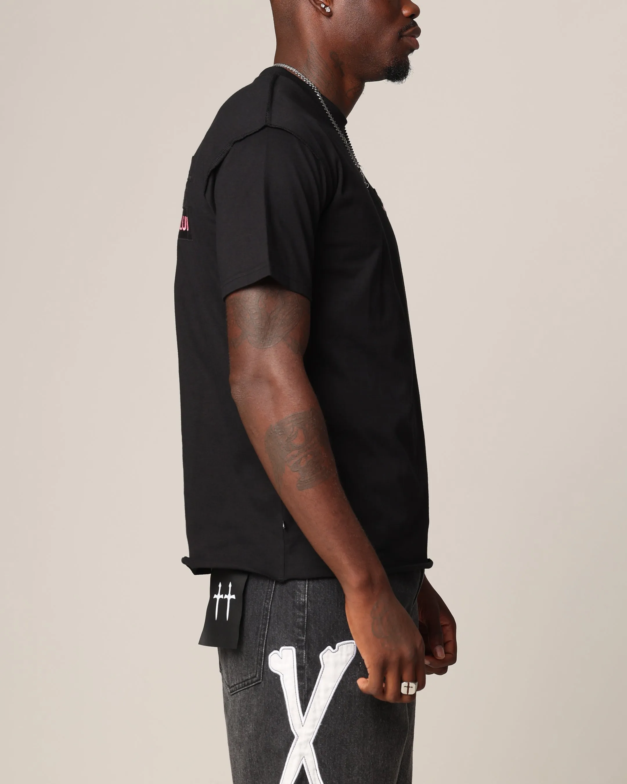 Seasonal Trend Saint Morta Bleeding Hearts Club Cut T-Shirt Black