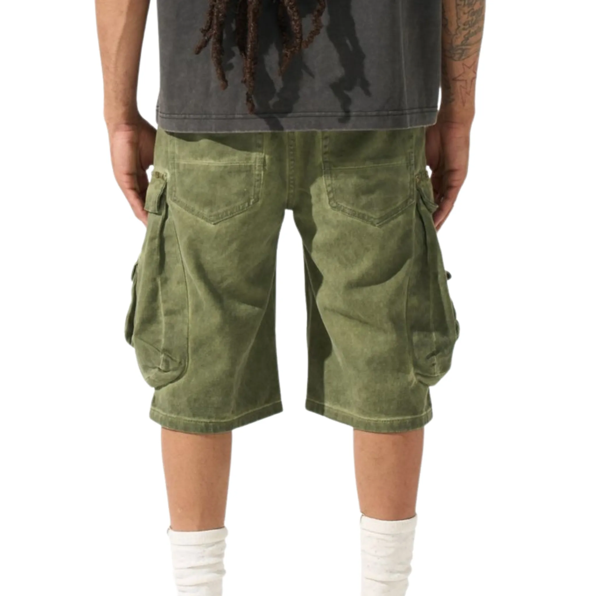 WrinkleResistantCloth Serenede "OLEA" Denim Shorts