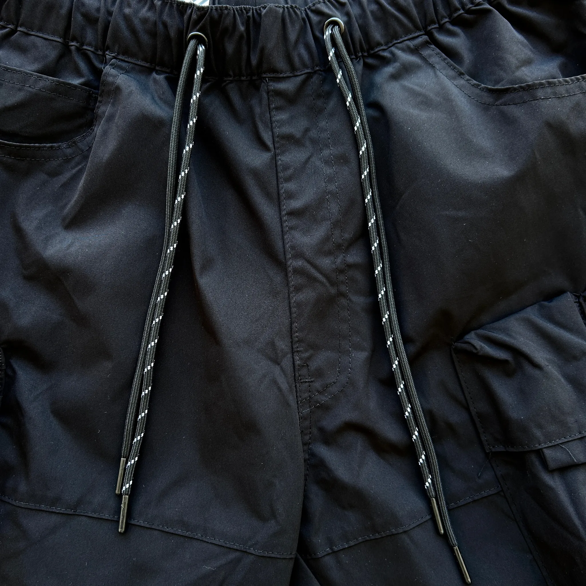 SR Denim Heavy Duty Nylon Utility Short (Black) Shine Fit Beach Fit