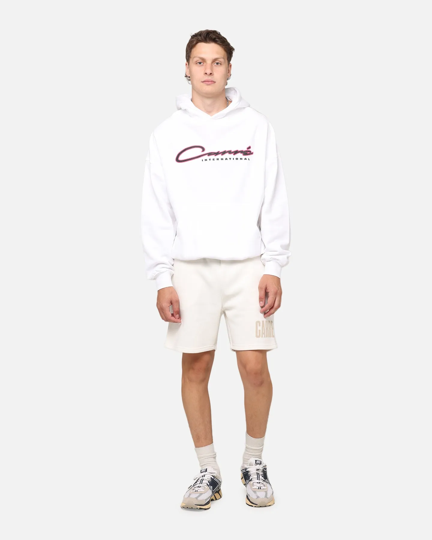 Winter Mode Carre Race Script Hoodie White