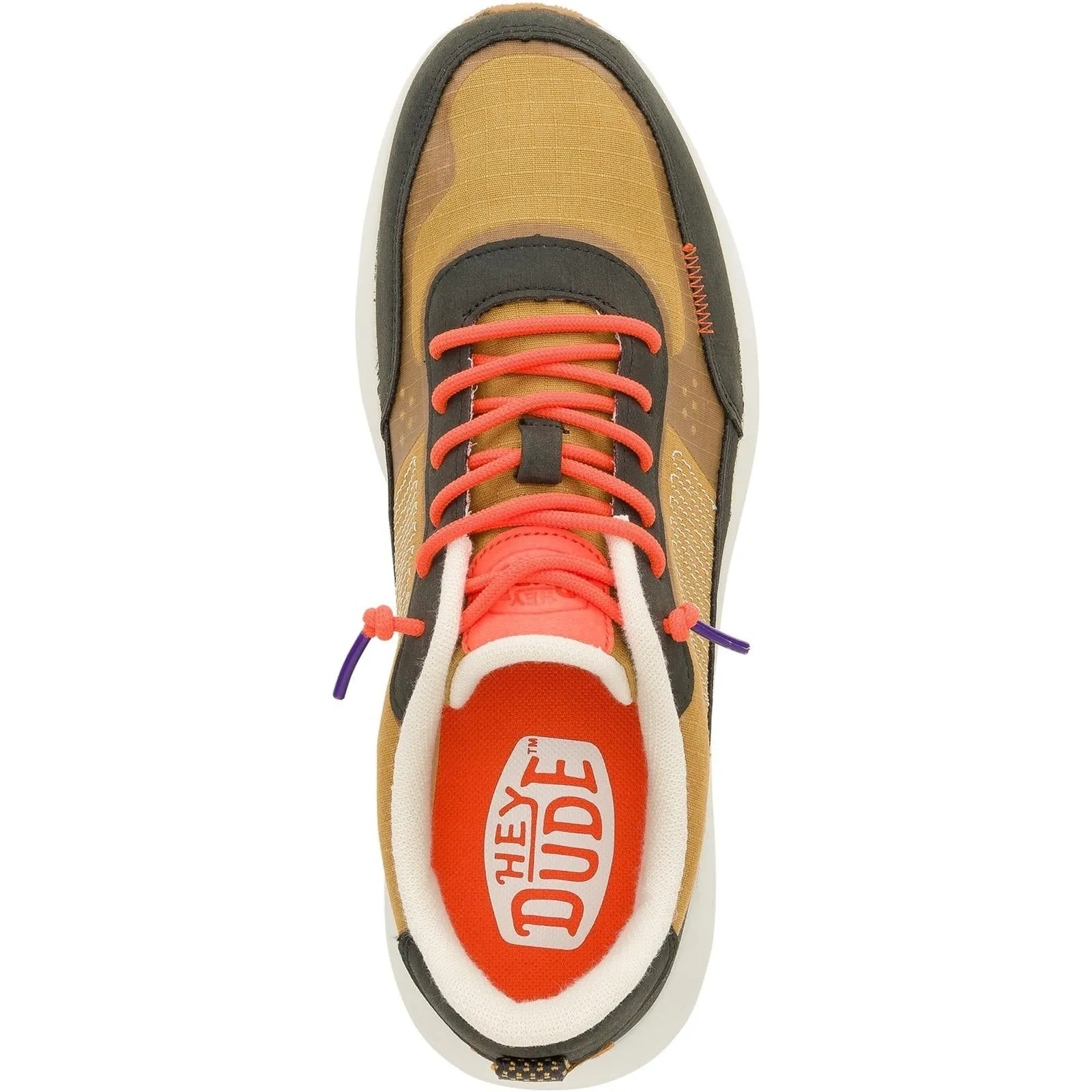 HEYDUDE Mens Sirocco Alta Hype Trainers Walnut Daily Walk