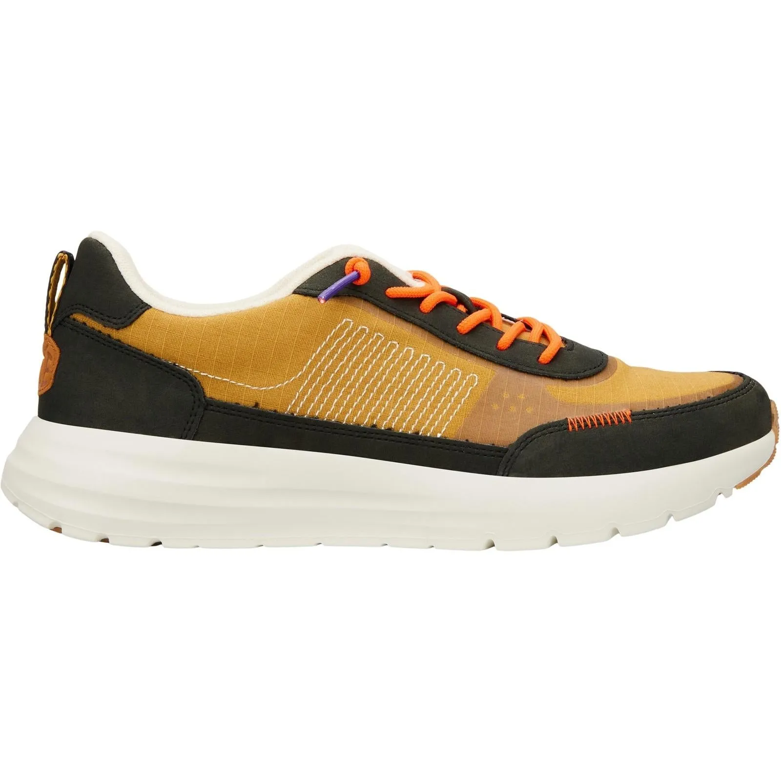 HEYDUDE Mens Sirocco Alta Hype Trainers Walnut Star Walk Ergonomic Footbed