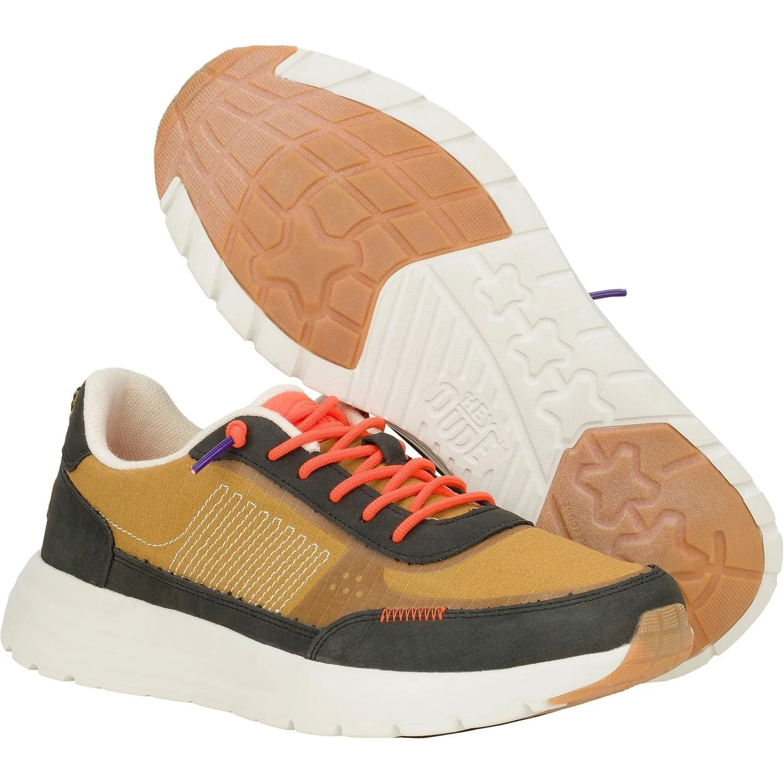 Feather Light Modern Commuters HEYDUDE Mens Sirocco Alta Hype Trainers Walnut