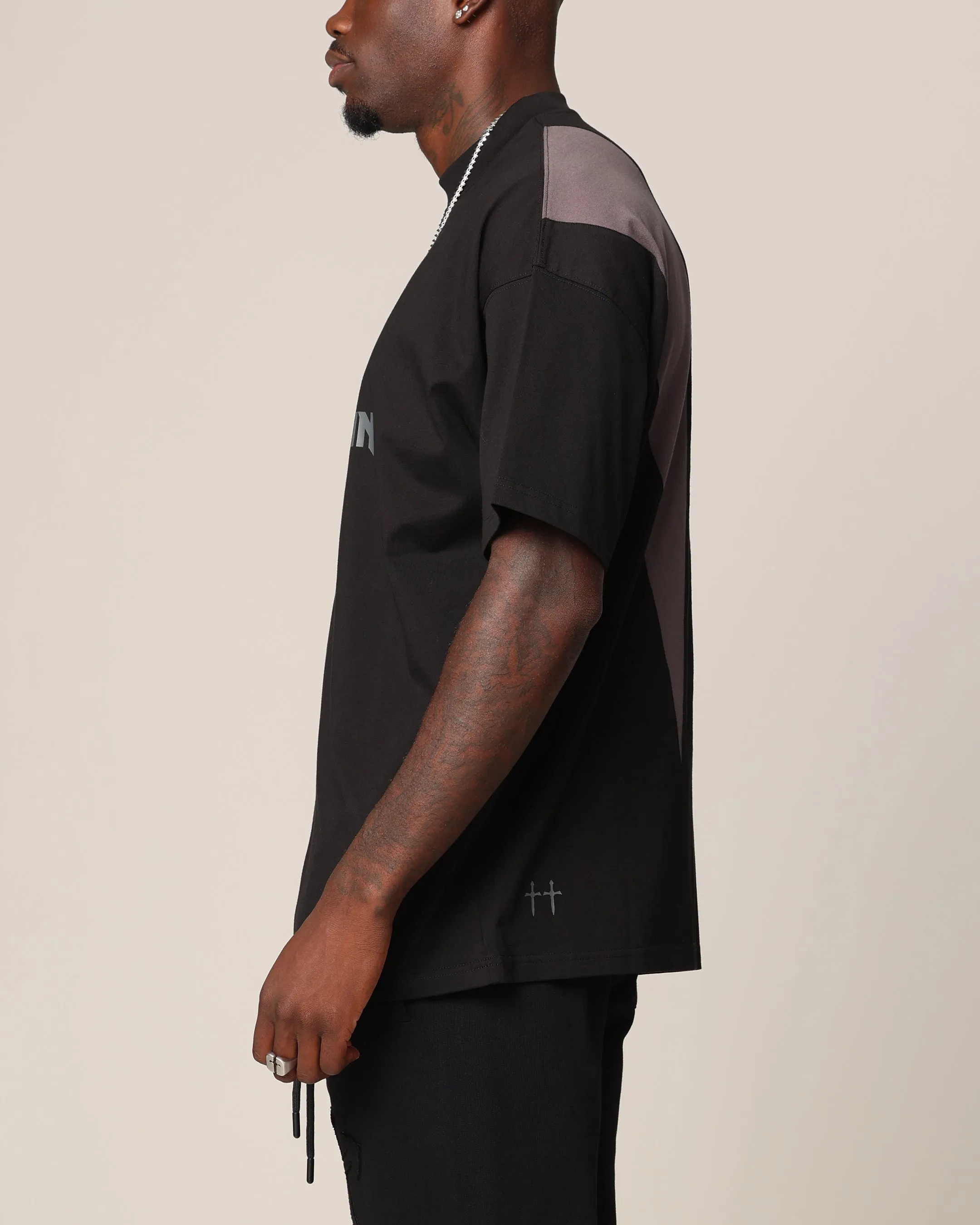 Saint Morta Rage Boxy T-Shirt Black/Grey AntiPillingTreatment