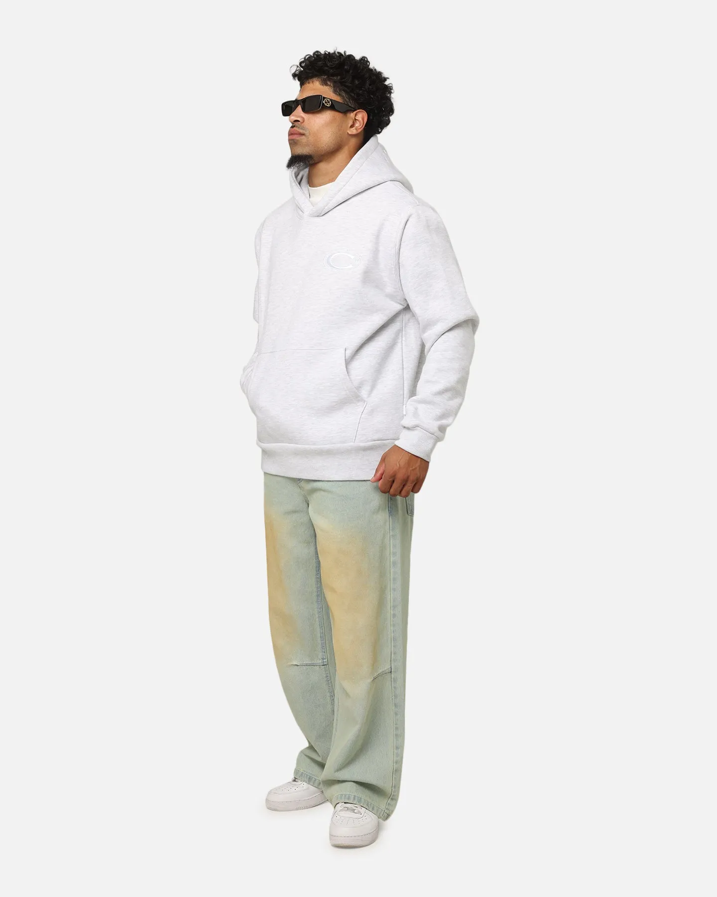 Carre Graffiti Hoodie Grey Marle Pearl details Fashionable Item