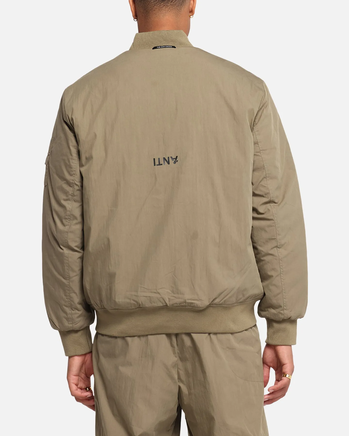 The Anti Order Anti Essential Oversized Bomber Jacket Dark Taupe Layer Piece Stretch Enhanced Mobility