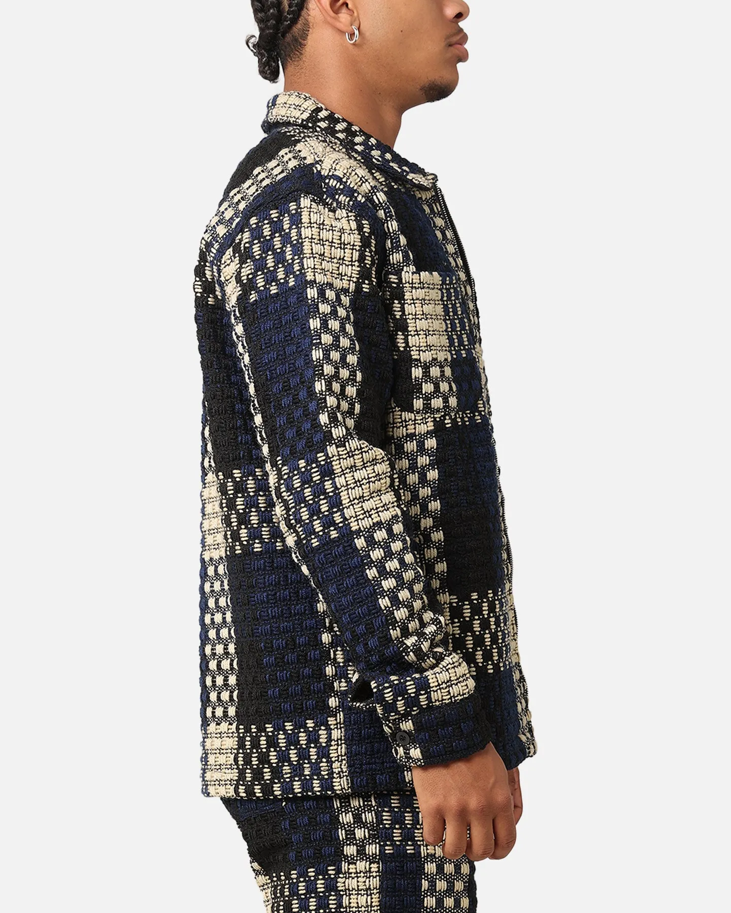 XXIII Textured Weave Jacket Blue/Black/Yellow Opportunity Suitcase