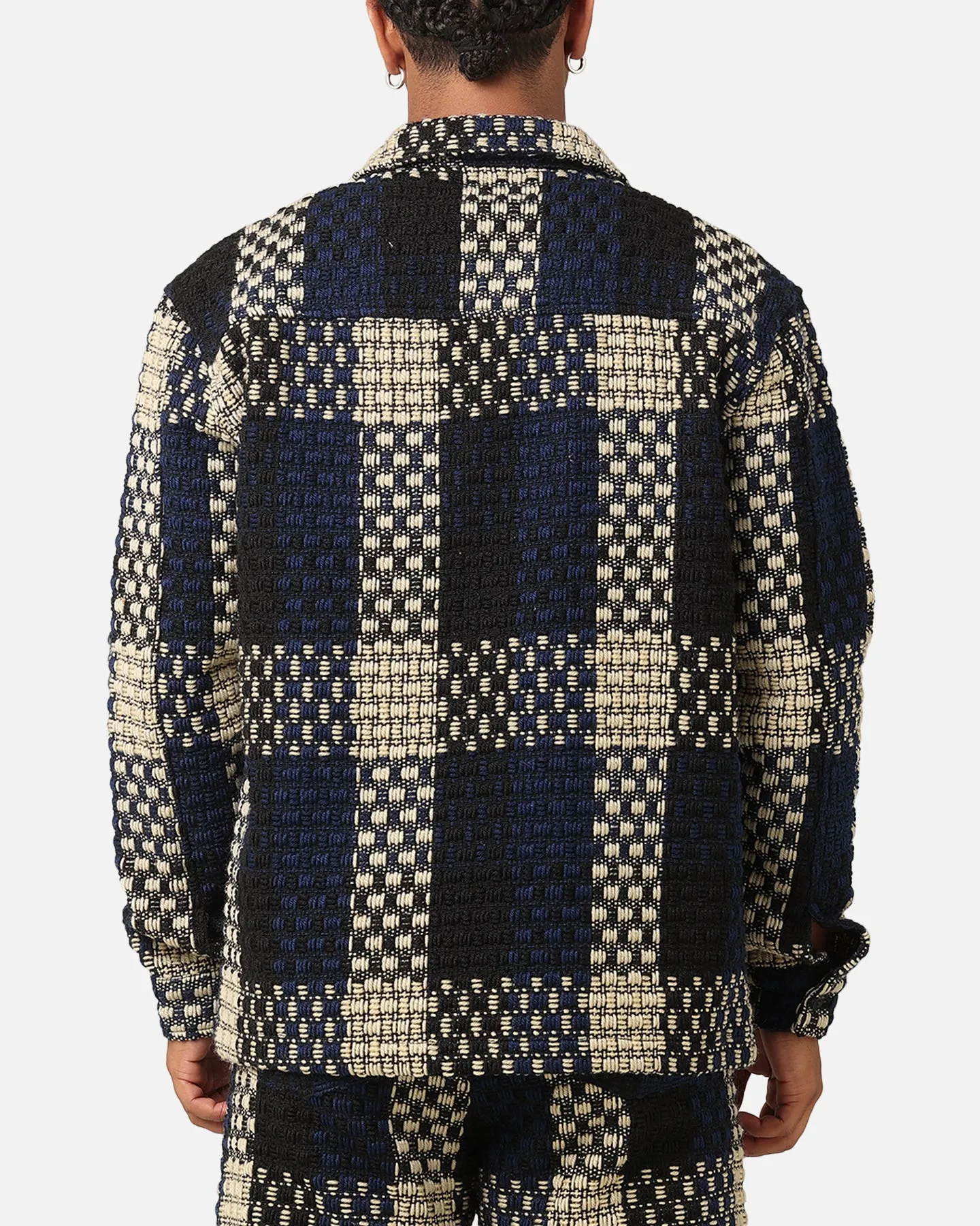 XXIII Textured Weave Jacket Blue/Black/Yellow Stroll