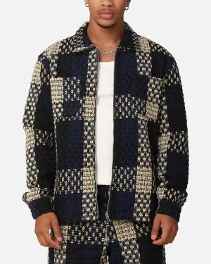 Commuter Style Urban Trek XXIII Textured Weave Jacket Blue/Black/Yellow