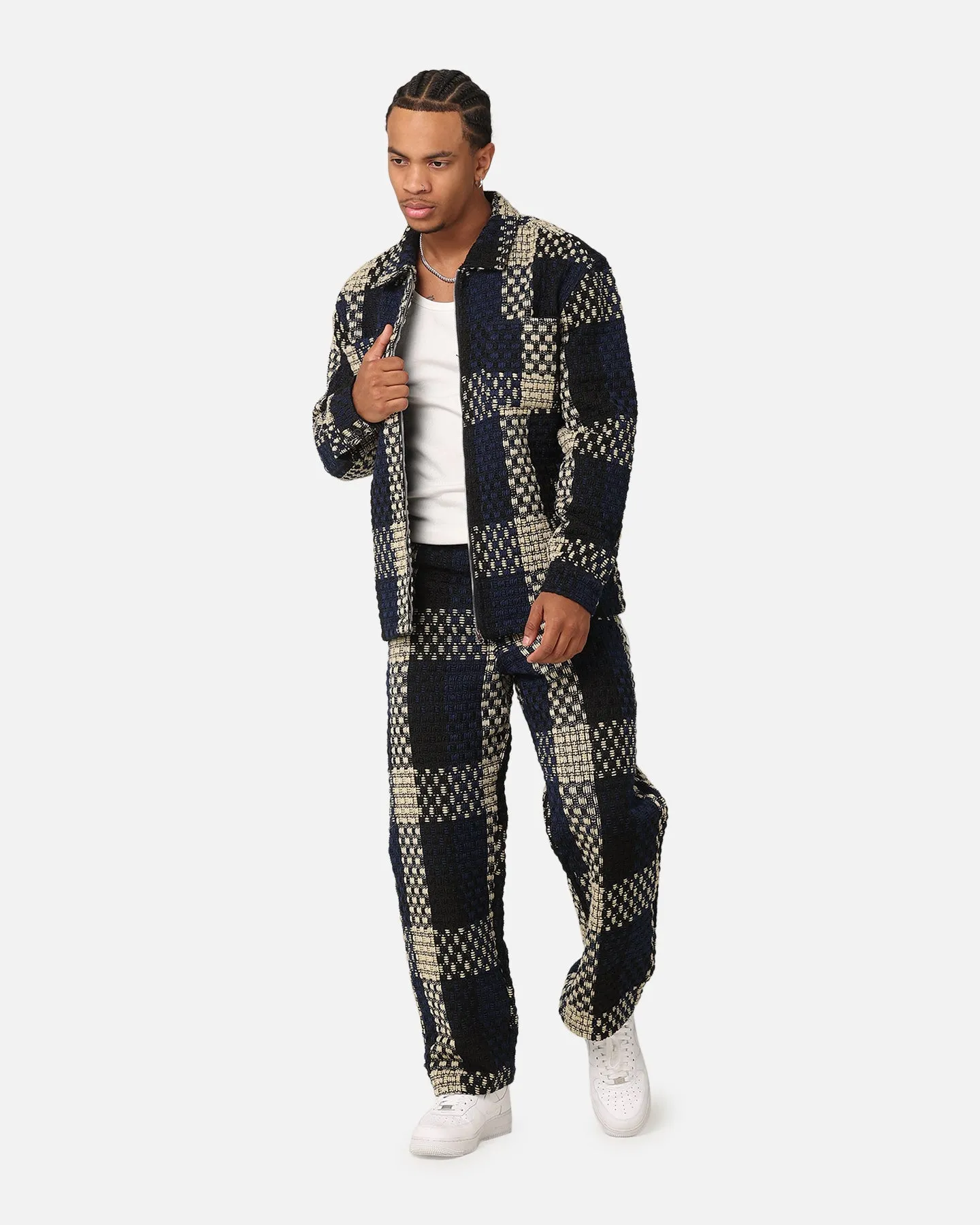 XXIII Textured Weave Jacket Blue/Black/Yellow Weekend Hike