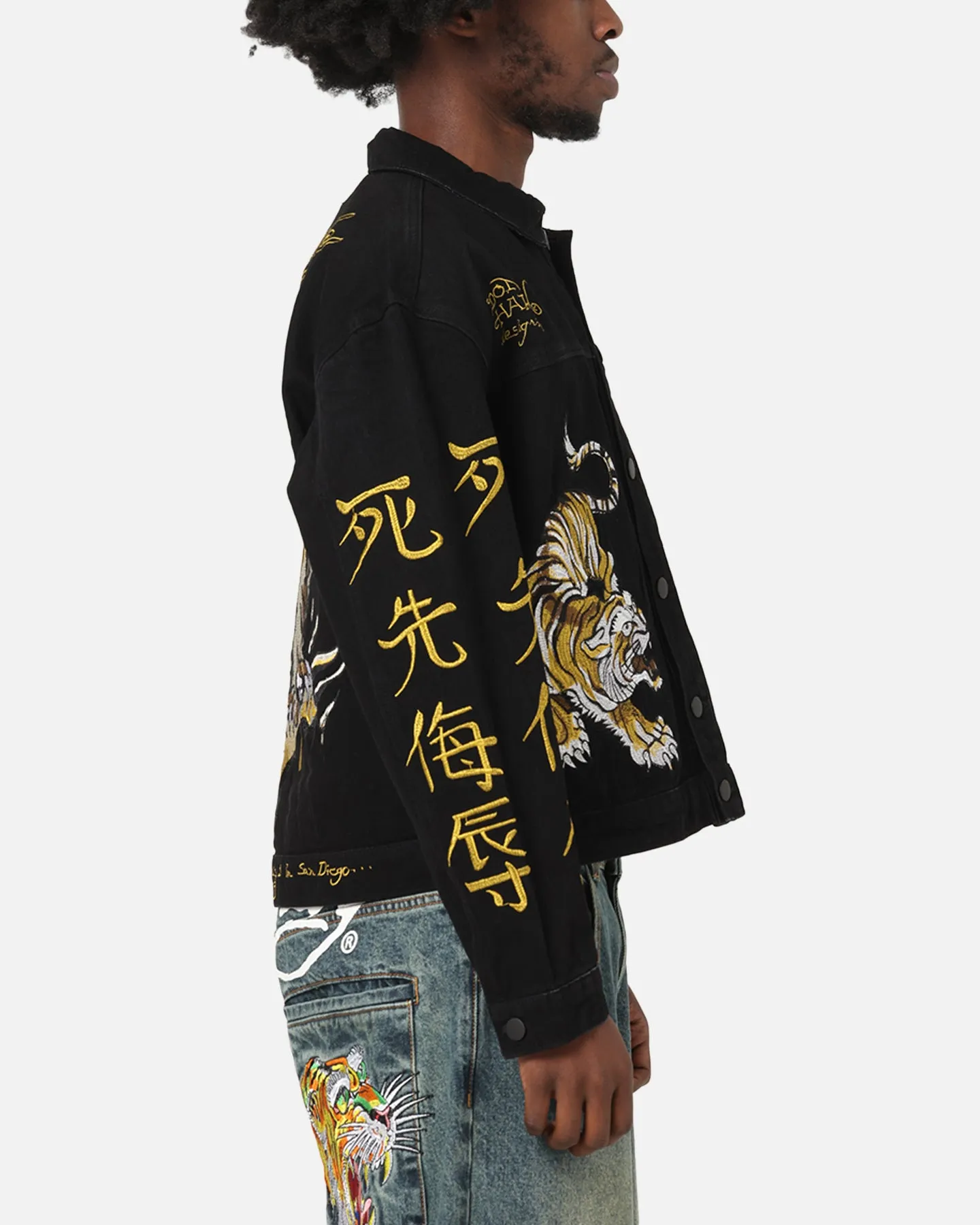 Raglan Sleeve Construction Ed Hardy Never Again Jacket Black