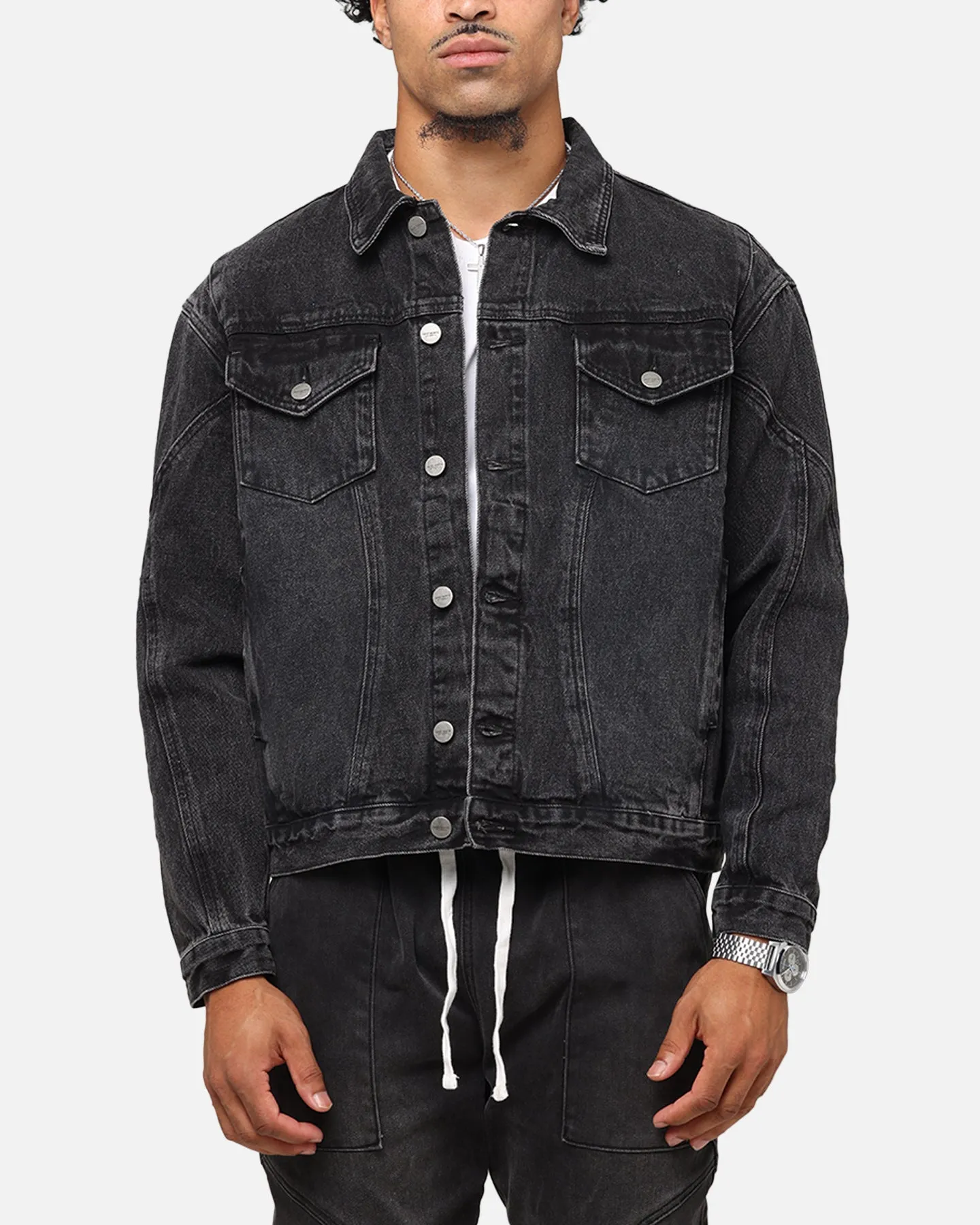 Saint Morta Armoury Denim Jacket Black Shadow Alarm Primaloft Insulation