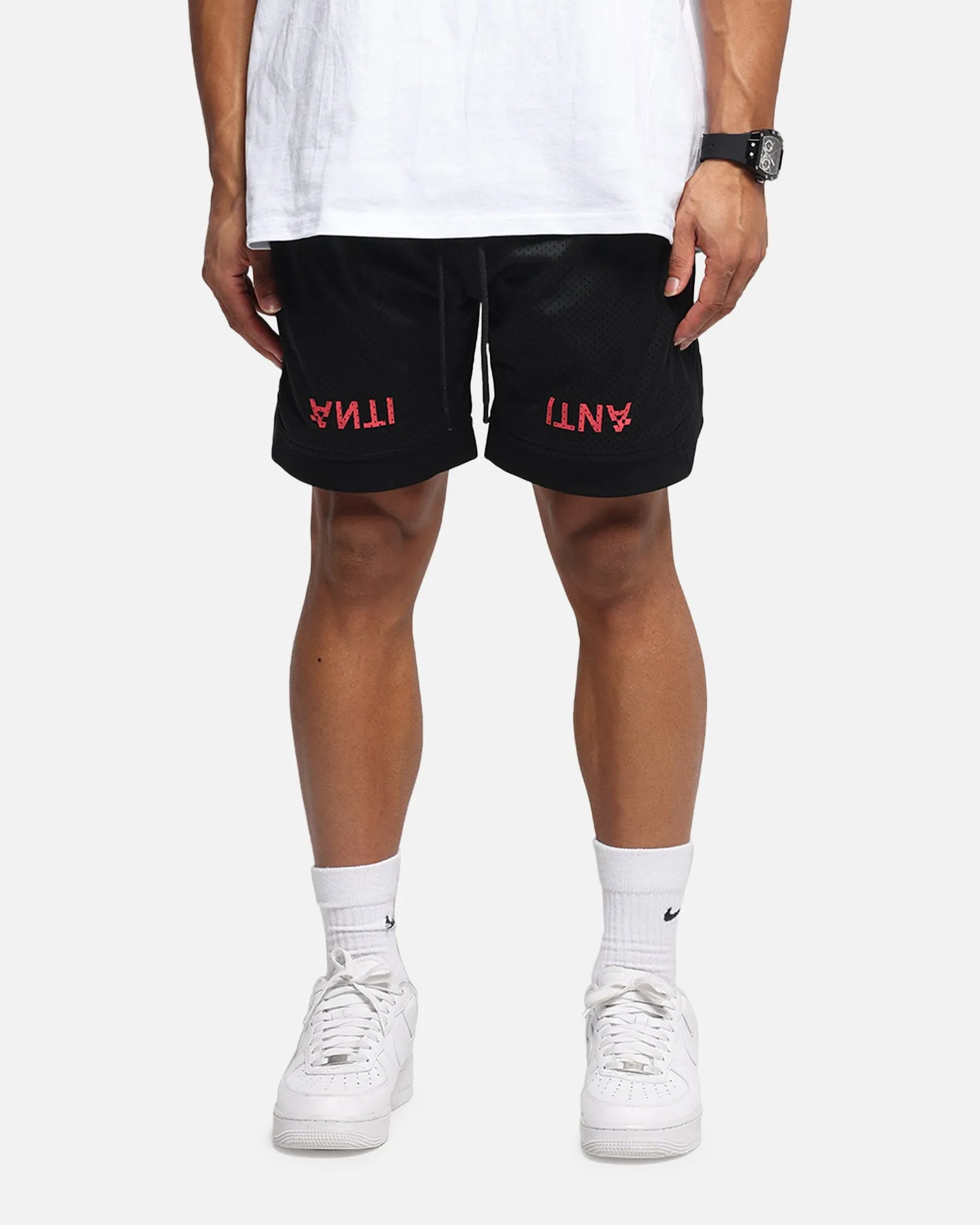 The Anti Order Post Season Basketball Shorts Black/Red Smooth Flatlock Seams