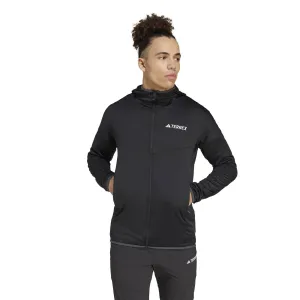adidas Terrex Xperior CLIMAWARM Light Fleece Hooded Jacket Stretchable Material