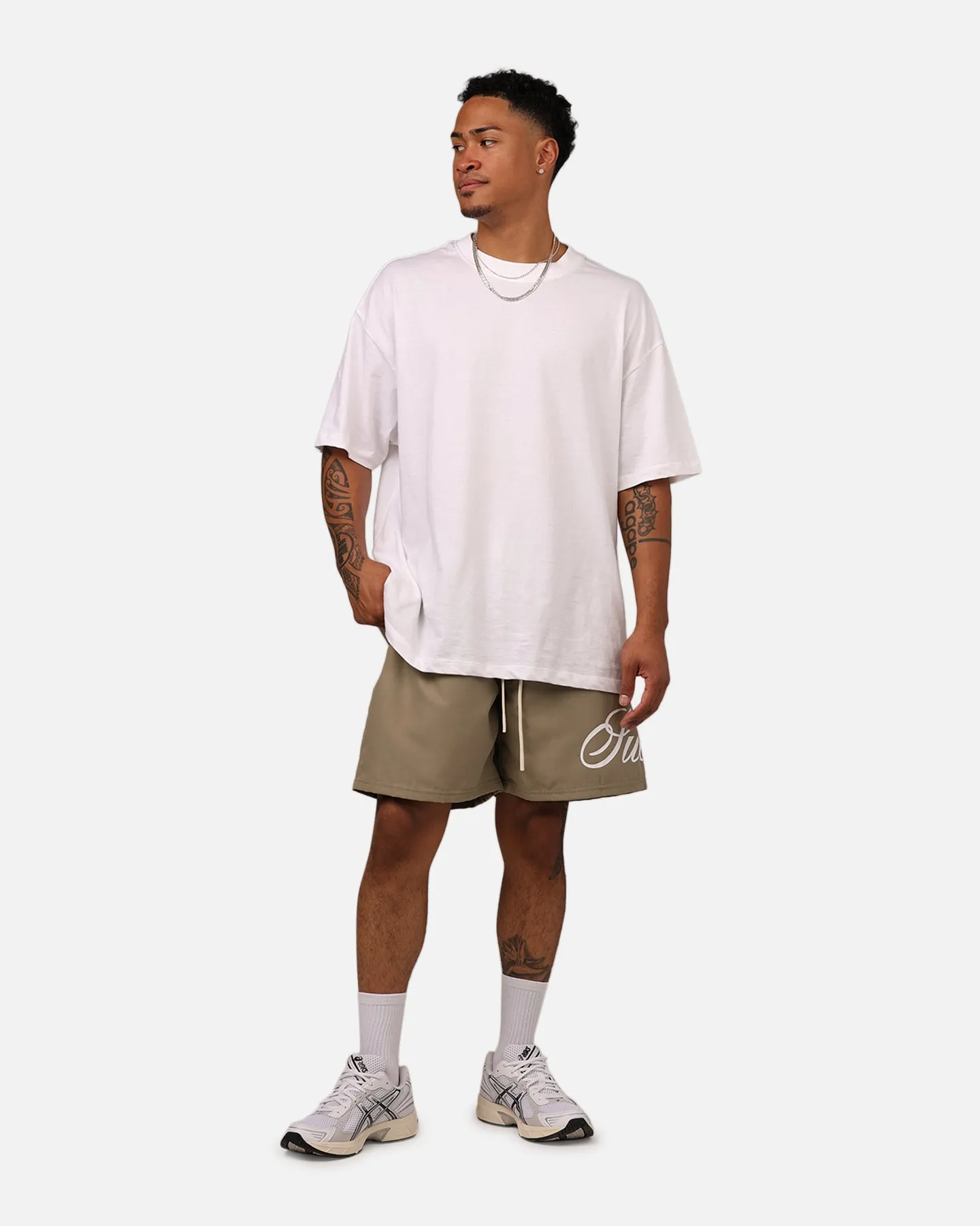 Organic Cotton Sworn To Us Spirit Angel Swim Shorts Mushroom