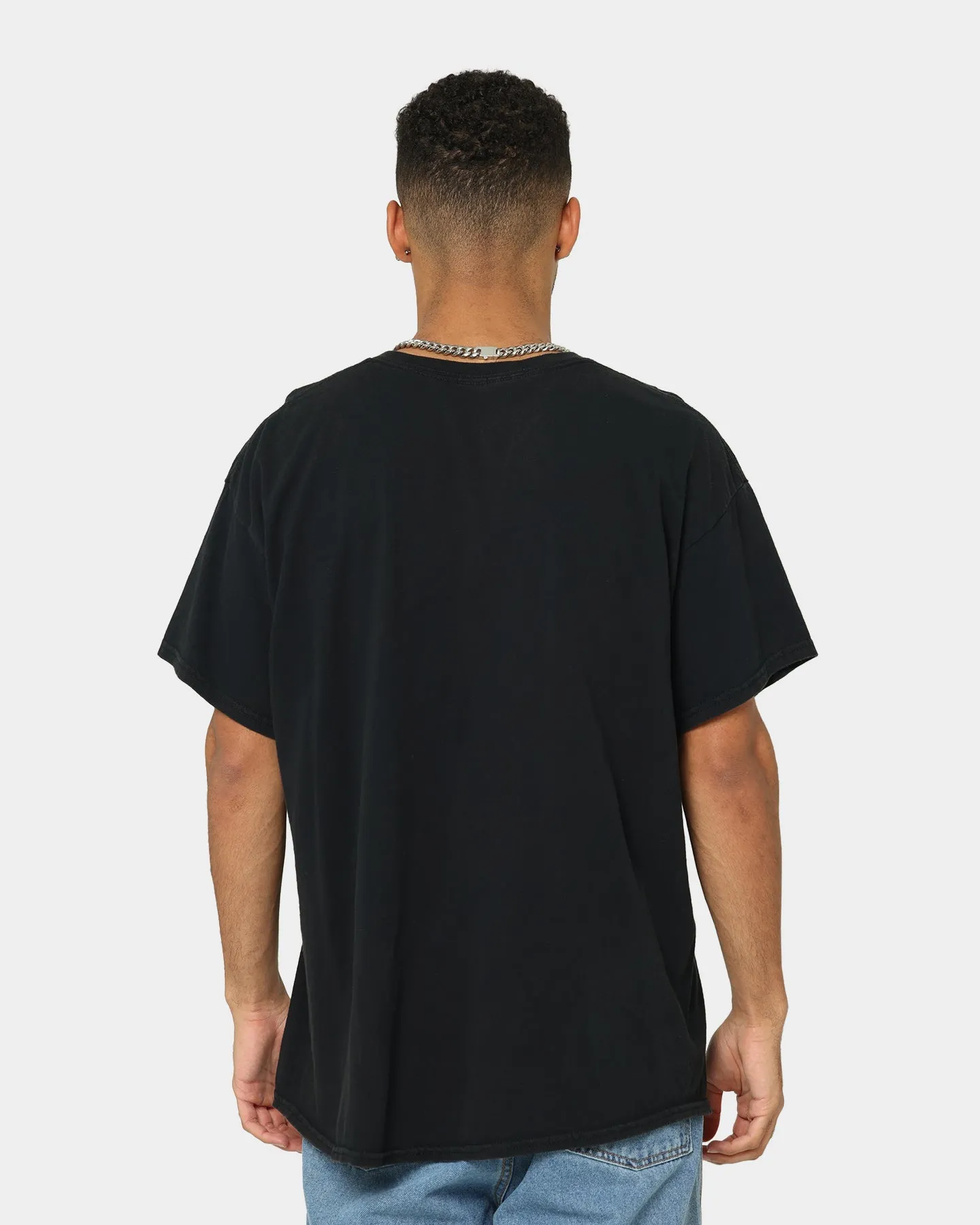 Goat Crew X Stranger Things Beginning Vintage T-Shirt Washed Black Ultra Soft Blended Textile