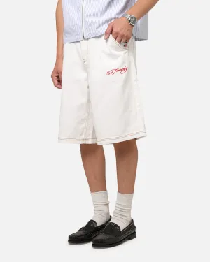 Ed Hardy Tiger Jorts Off White Layer-Friendly