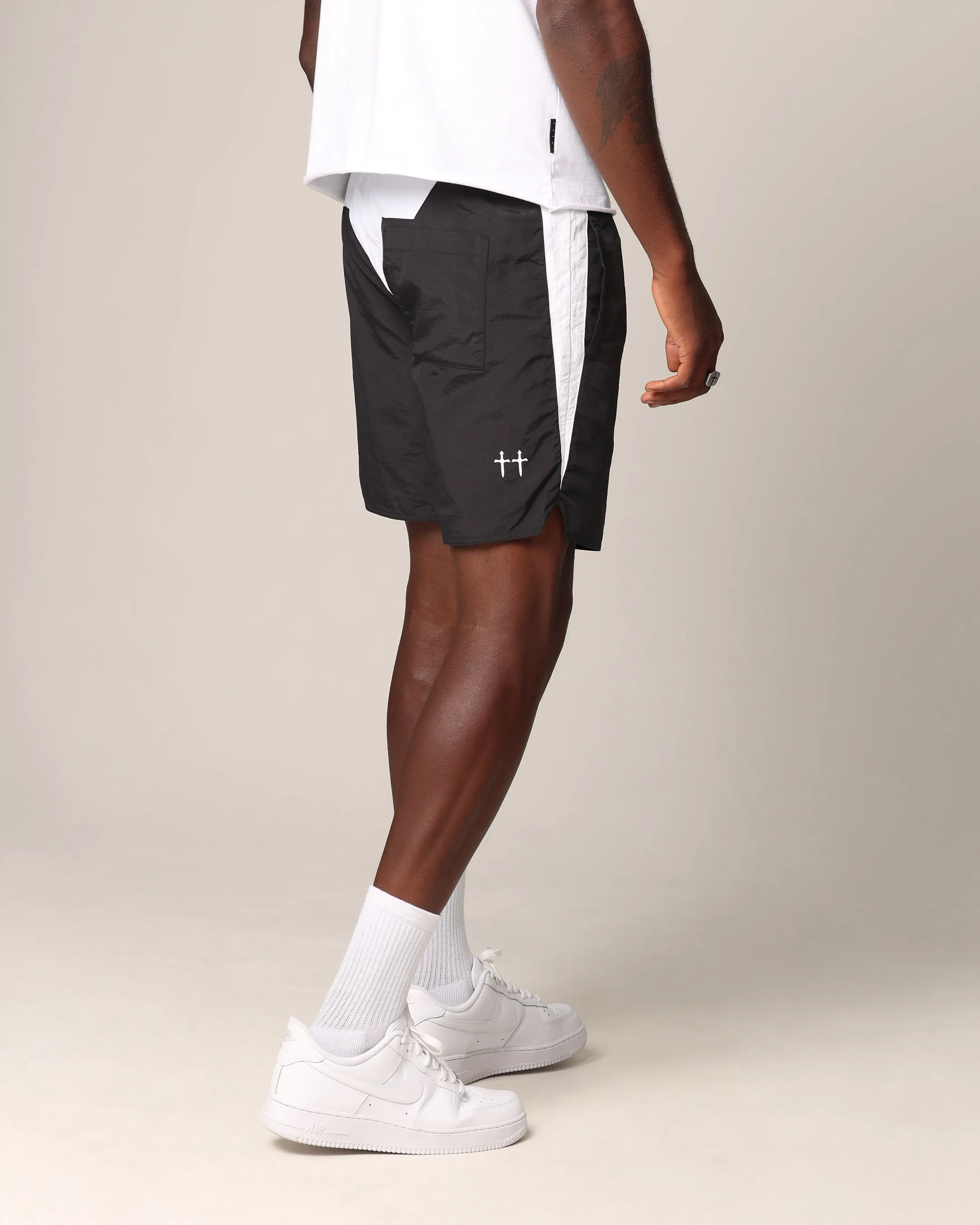 winter shorts Recycled Material Saint Morta Relic Nylon Shorts Black/White