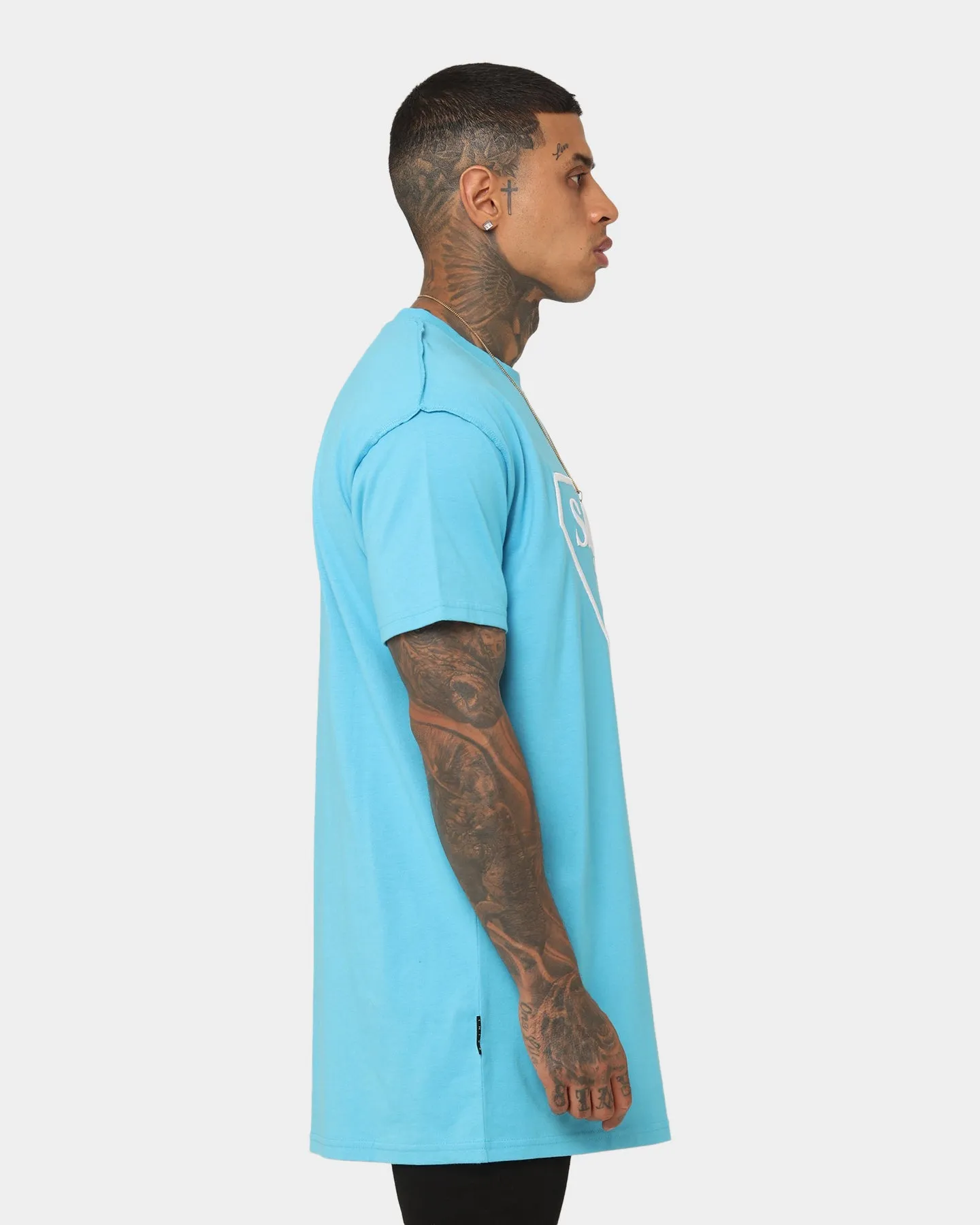 Scoop neck Stylish Fit Saint Morta Liberty Lafayette T-Shirt Cyan