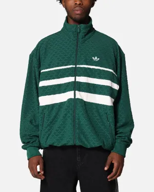 Structured Fit Adidas Monogram Track Top Jacket Green