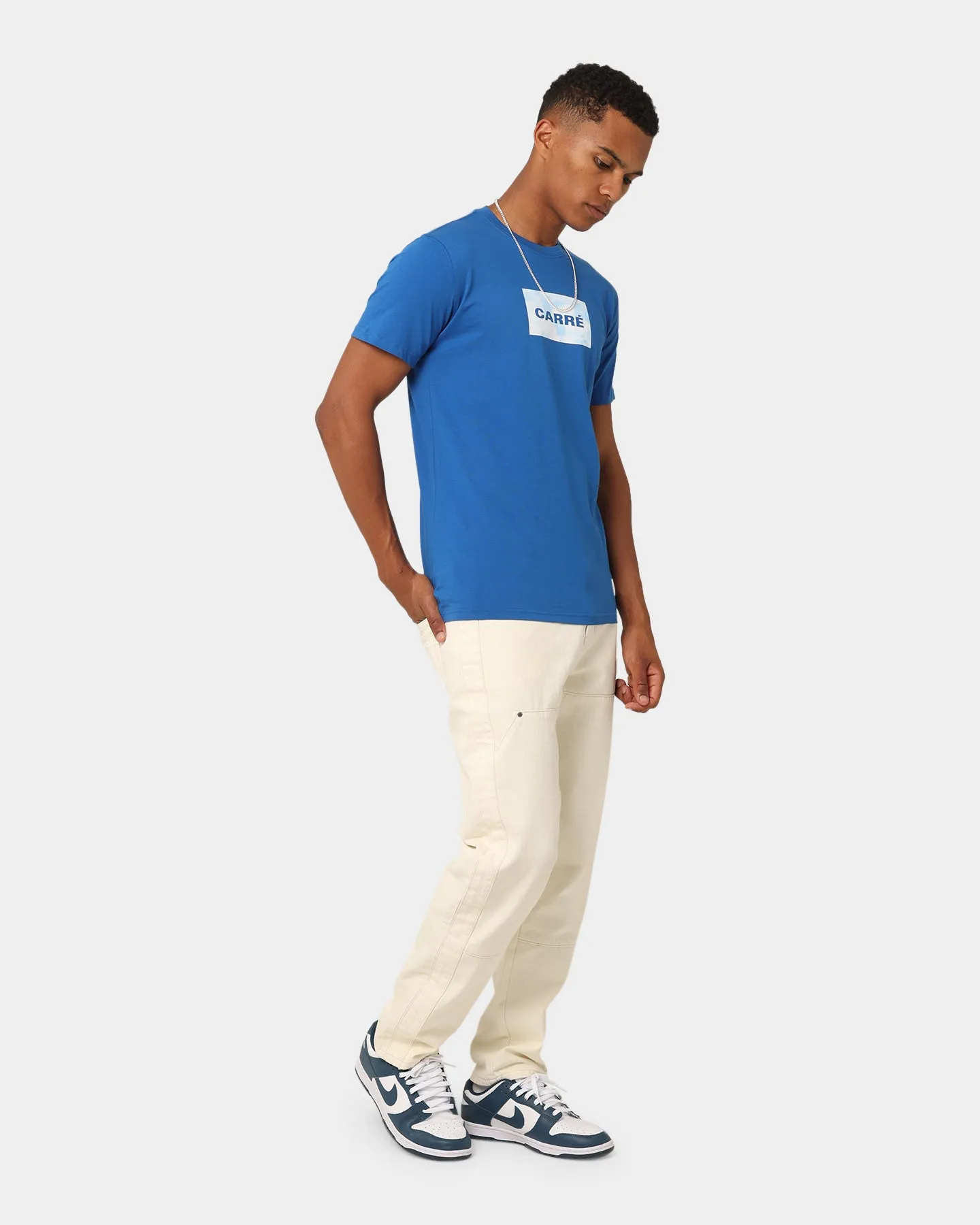 Carr?? Cloud Box Classique T-Shirt Blue Flexible Neckband Premium Cotton Blend