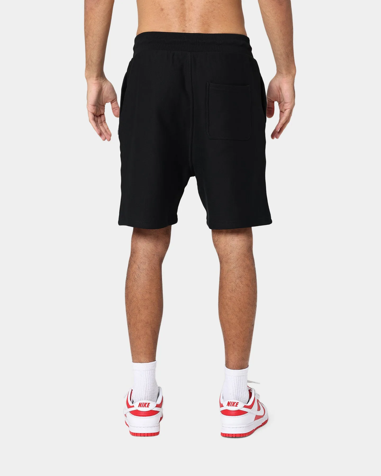 snap closure Carre Volle Rose Sweat Shorts Black