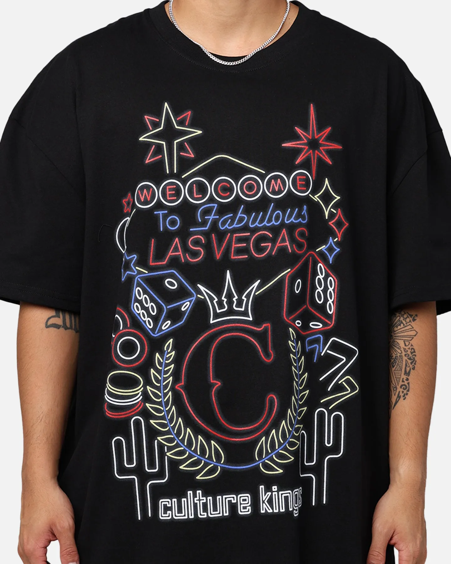 Culture Kings Sign Vegas T-Shirt Black spandex blend Temperature Regulating