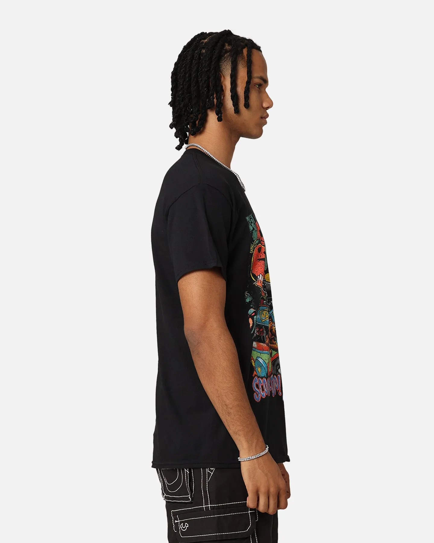Goat Crew X Warner Bros. Scooby-Doo T-Shirt Black Active Trend Sublimation Printed Collar