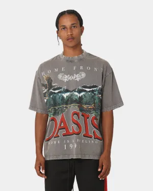 404 Oasis Vintage T-Shirt Charcoal Minimalistic Wear Tear Resistant Knit