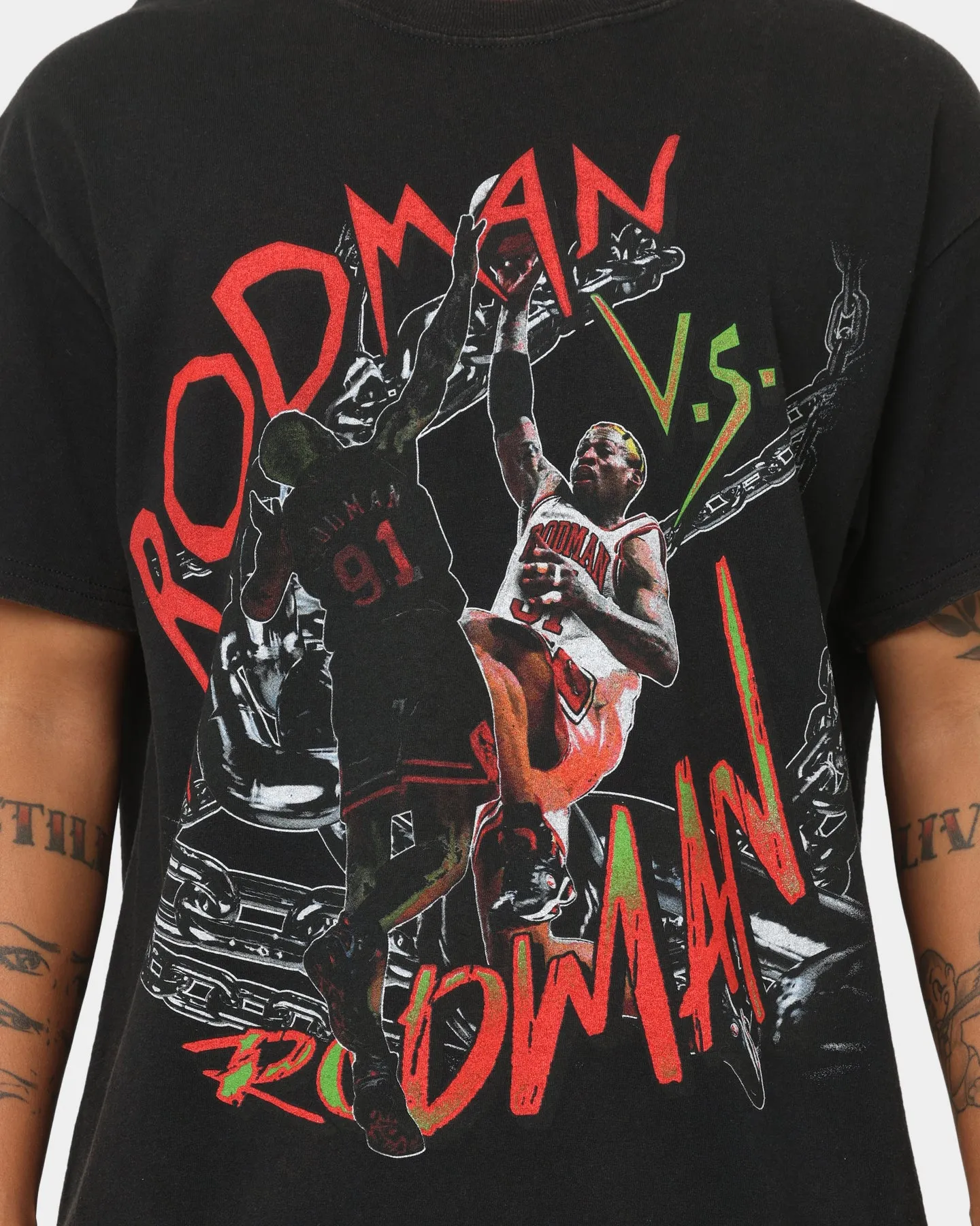Rodman Brand Rodman V Rodman Vintage T-Shirt Black Wash Fashion Layer