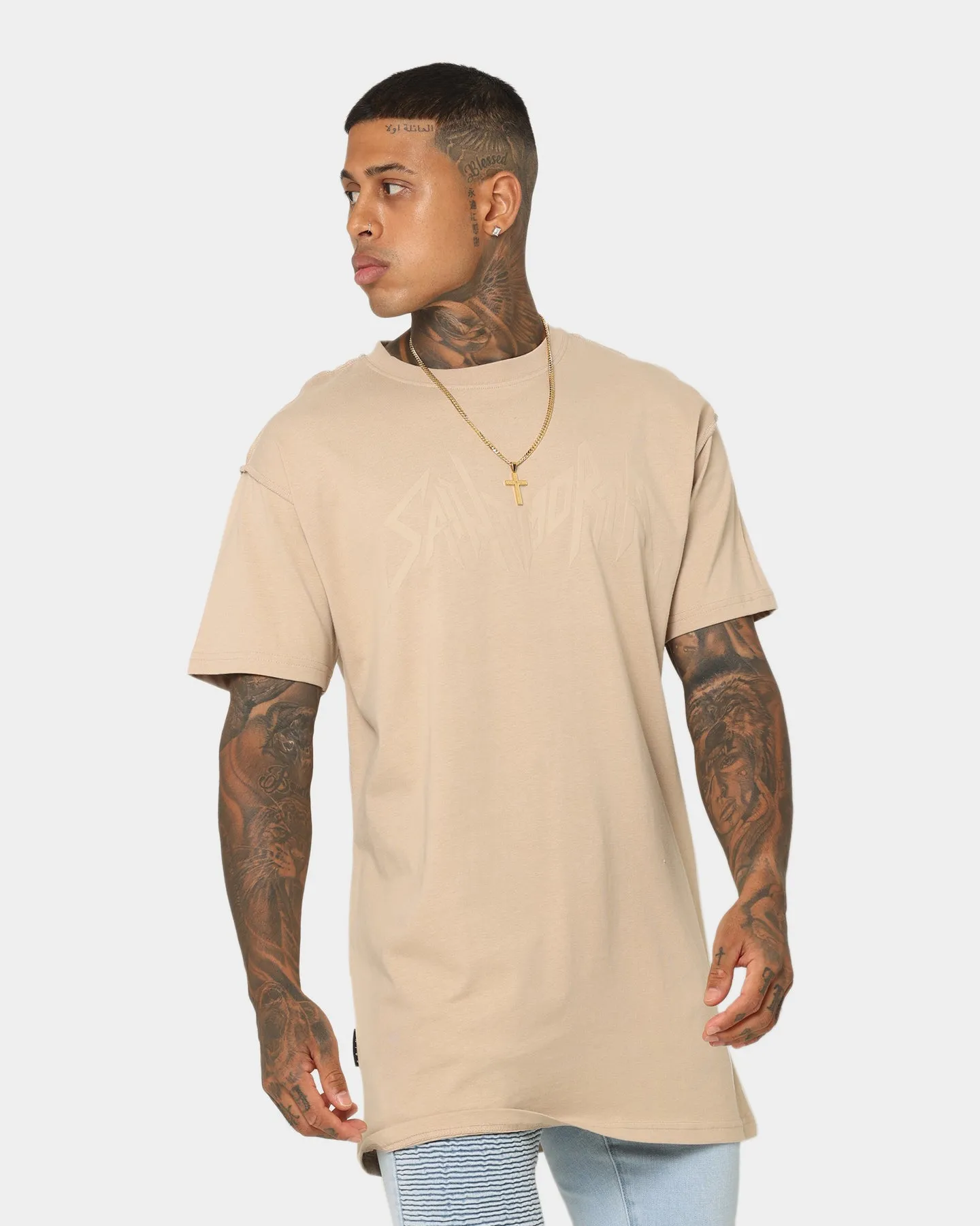 Relaxing Day Effortless Wearable Saint Morta Metal Lafayette T-Shirt Stone/Stone
