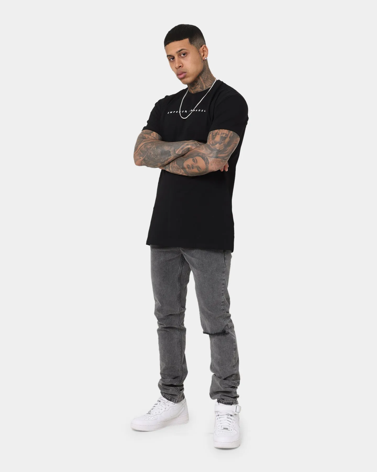 Emperor Apparel Capitano Hustle T-Shirt Black Flattering Cut Smooth Seam Technology