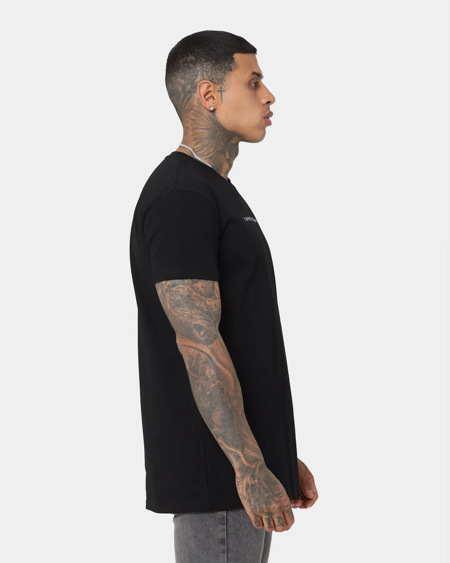 Soft Brushed Finish Day-to-Day Comfort Emperor Apparel Capitano Hustle T-Shirt Black
