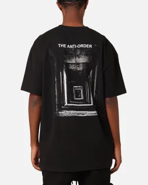 The Anti Order Endless Egress T-Shirt Black print design Travel Ready