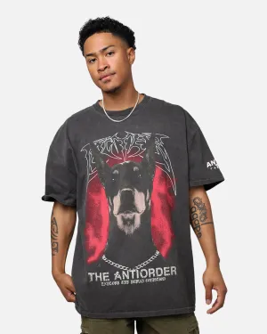 Loiter X The Anti Order Anti Tour Vintage T-Shirt Black Wash Versatile Layering Piece