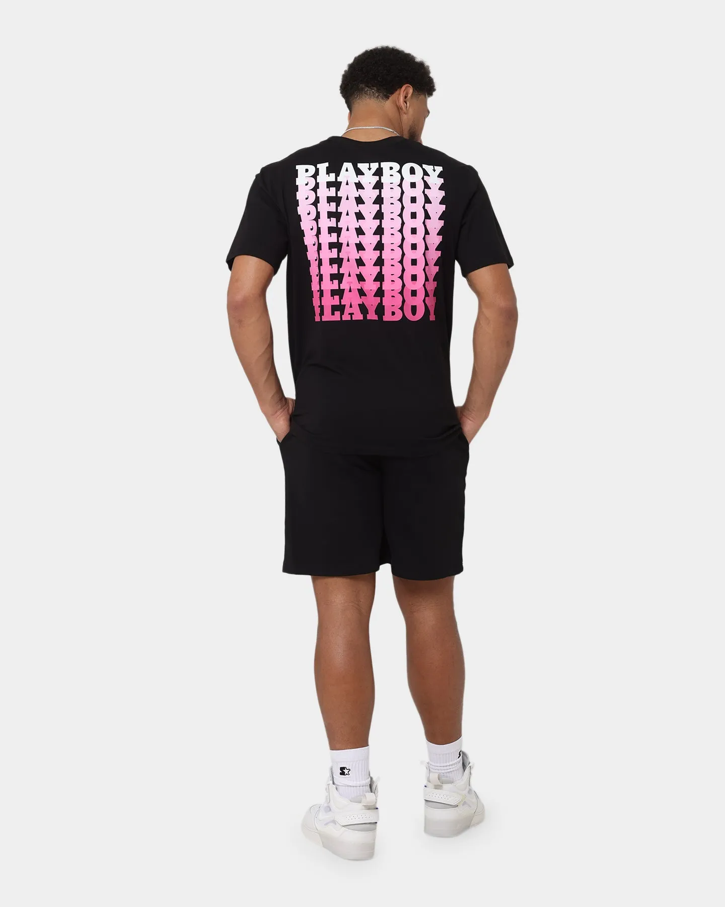 Playboy Stack Blend T-Shirt Black Magenta sports activity Soft Touch