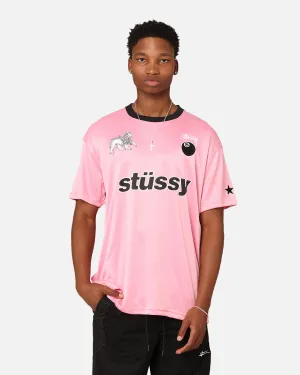 Stussy Football T-Shirt Pink Cycling endurance