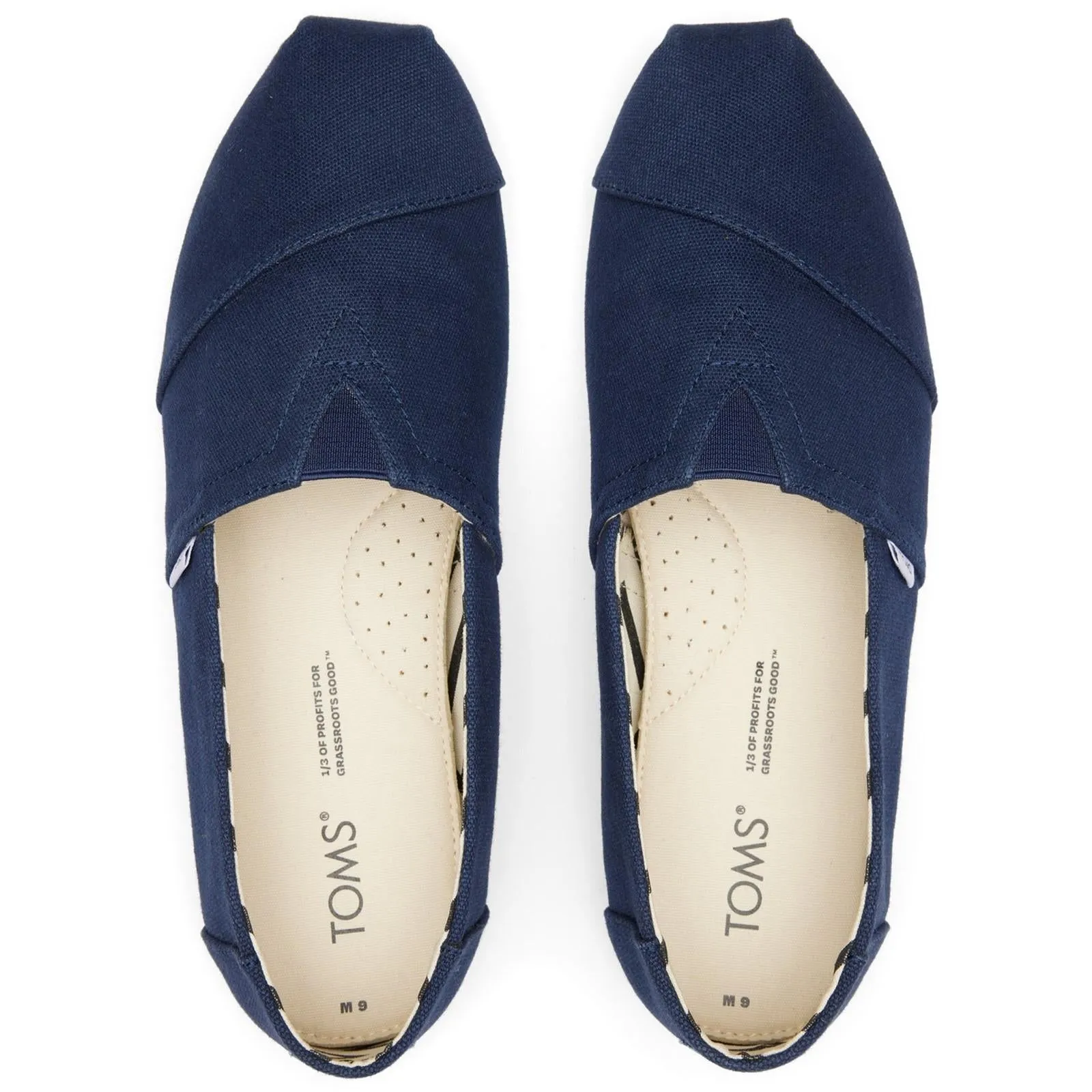 TOMS Mens Alpargata Shoes Navy Spring Jump Ankle wrap